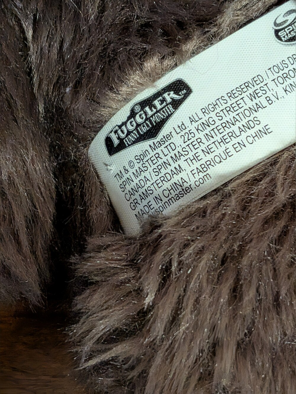 Fuggler. Munch Munch.Plush Monster Toy - Brown Furry Monster with Blue Eyes. GUC - Picture 4 of 4